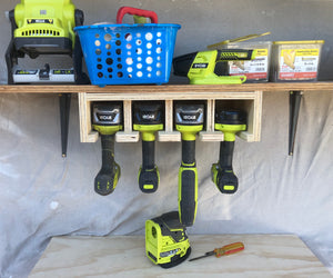 4 Tool Battery Powered Tool Storage UNDER SHELF unit