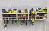 5 Tool Battery Powered Tool Storage Unit, 4 Tool Battery Powered Tool Storage Unit with COMBO and Large Shelf