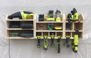 4 Tool Battery Powered Tool Storage Unit with COMBO and Medium shelf